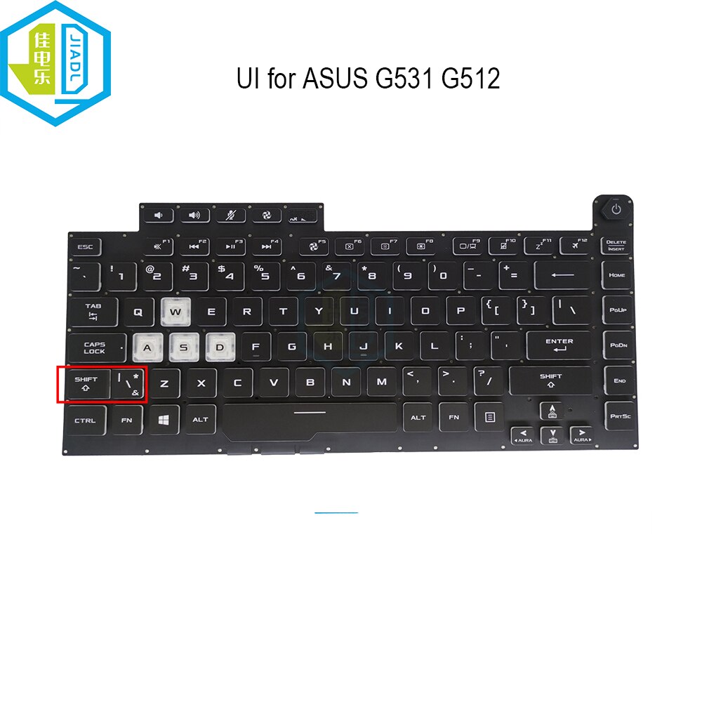 ο UI RGB Ʈ Ű Ƽ ROG Strix G531 G531G G531GT G15 G512 G512L LV  Ű äο Ʈ 4613CS00